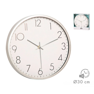 horloge murale gris/blanc, ø30 cm