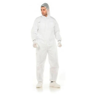 combinaison jetable blanche, fabriquée en polypropylène, taille xl