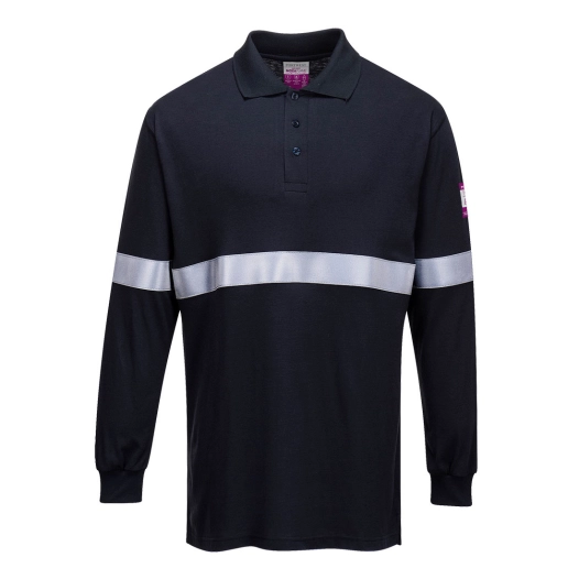 polo ml modaflame bande rétro - taille m - marine - portwest