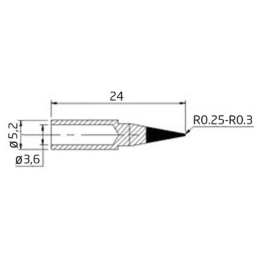 spare bit for soldering iron of vtss300 - ø 0.3mm