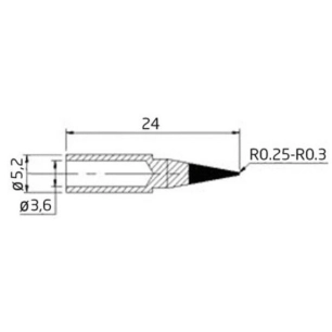 spare bit for soldering iron of vtss300 - ø 0.3mm