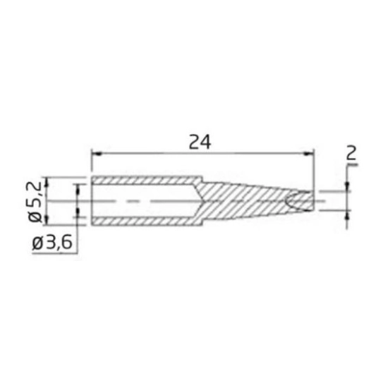 spare bit for soldering iron of vtss300 - ø 2mm