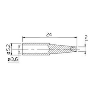spare bit for soldering iron of vtss300 - ø 2mm