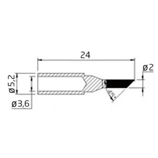 spare bit for soldering iron of vtss300 - flat 2mm