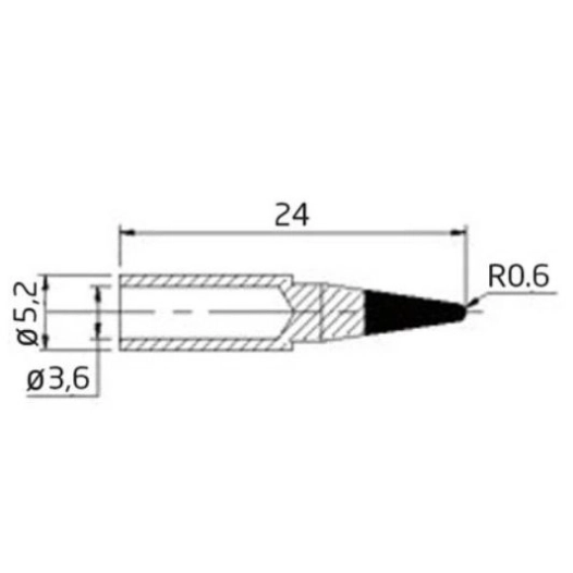 spare bit for soldering iron of vtss300 - ø 0.6mm