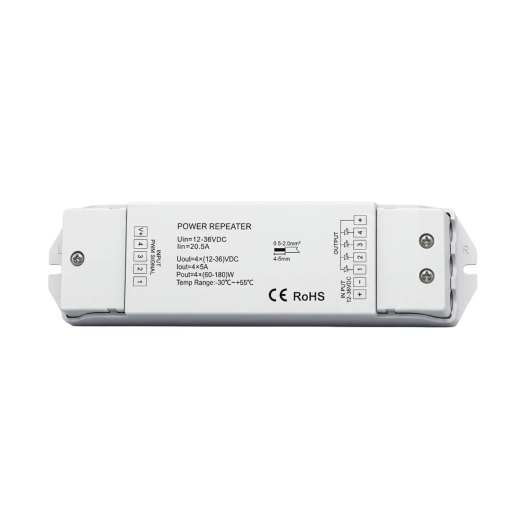 répéteur monocouleur à 4 canaux pour bandes led rgbw