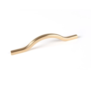 poignée de meuble type anse, modèle 506, en aluminium finition or mat, 128 mm, blister 4 unités