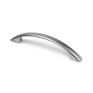 poignée de meuble type anse, modèle 572 en zamak finition chrome mat, 96 mm