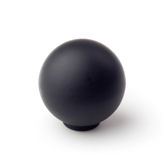 bouton de meuble, modèle 308, en abs finition noir mat, ø 28 mm