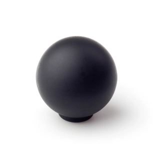 bouton de meuble, modèle 308, en abs finition noir mat, ø 28 mm