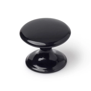 bouton de meuble, modèle 756, en zamak finition noire ø33 mm