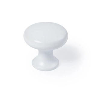 bouton de meuble, modèle 760, en zamak finition blanc mat, ø 20 mm, blister 4 unités