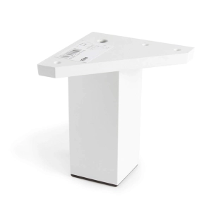 pied d'angle carré, modèle 972, en plastique abs, 42 x 42 x 100 mm, blanc