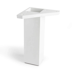 pied d'angle carré, modèle 972, en abs, 42 x 42 x 150 mm, blanc