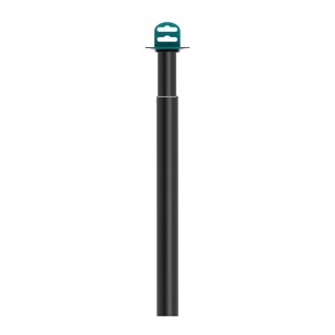 pied rond en acier, extensible, modèle 401e, avec finition en noir, ø30 x 180/300