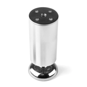 pied en aluminium, réglable, modèle 413, avec finition chromée brillante ø50 x 150 mm