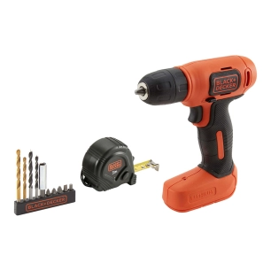 kit perceuse-visseuse ultra-compacte, rechargeable 7,2 v, ø10 mm avec 11 accessoires