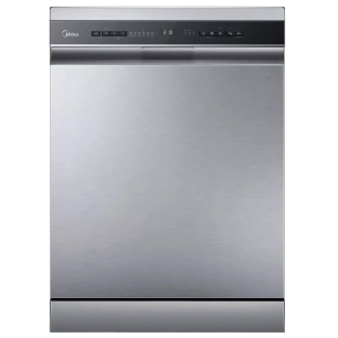 Lave-Vaisselle Midea Inox Connecté 14 couverts, 9 programmes, 44dB, Wi-Fi - MIDEA