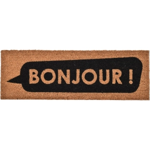 tapis imp bonjour noir luance 25x75cm - luance