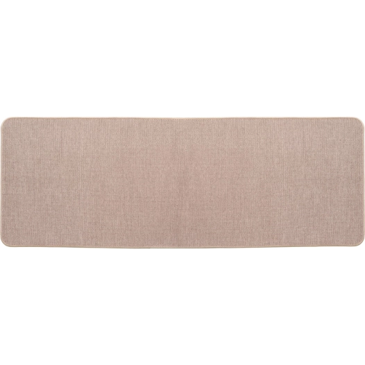 tapis hexagone beige polyester velours luance 45x120cm - luance