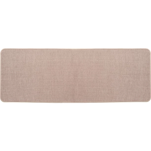 tapis hexagone beige polyester velours luance 45x120cm - luance