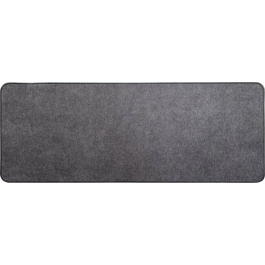 tapis hexagone gris fonce polyester velours luance 45x120cm - luance