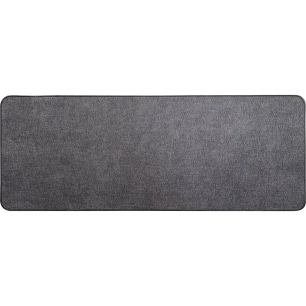 tapis hexagone gris fonce polyester velours luance 45x120cm - luance