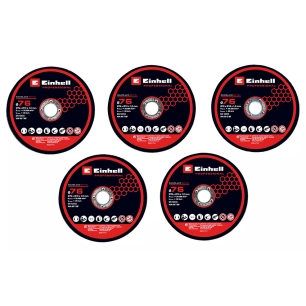 jeu de 5 disques à tronçonner einhell 76mm pour 86440027 - einhell