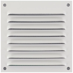 grille 150 x 150 mm alu blanc avec moustiquaire - quinoa residentiel