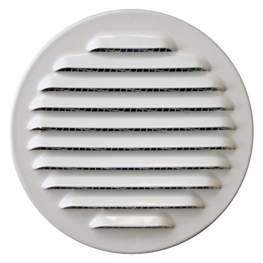 grille ronde ã  persiennes alu blanc ã¸120 mm - quinoa residentiel