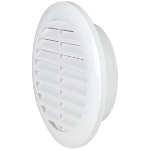 grille elegance ã¸138mm plastique blanc avec moustiquaire - quinoa residentiel
