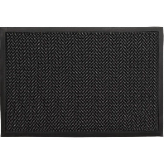 tapis 3d grille grisnoir luance 40x60cm - luance