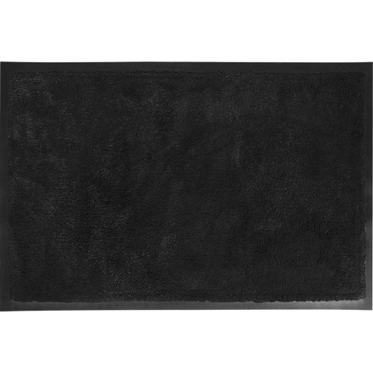 luance tapis edgar polyester/caoutchouc noir 40x60cm - luance