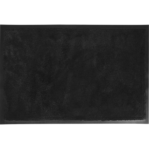 luance tapis edgar polyester/caoutchouc noir 40x60cm - luance