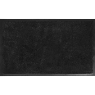 luance tapis edgar polyester/caoutchouc noir 60x80cm - luance