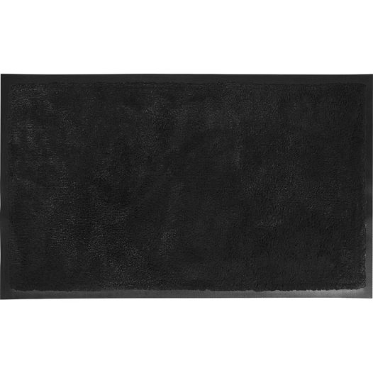 luance tapis edgar polyester/caoutchouc noir 80x120cm - luance