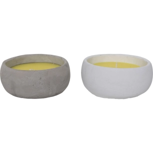 luance bougie citronnelle gm x 1 pot ciment como gris/blanc - luance