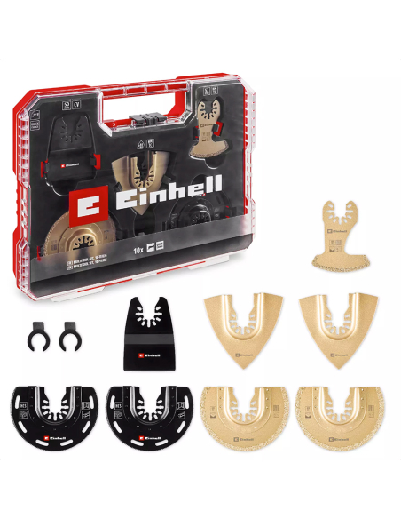 coffret xl mutiltools x10 pièces einhell - einhell