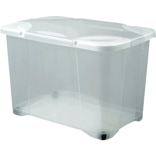 clip box 60l gris + roulettes