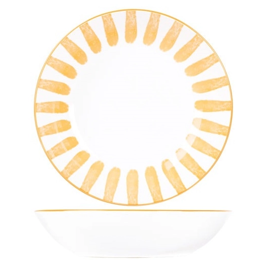 cabana assiette creuse d20cm orange - cosy et trendy billiet