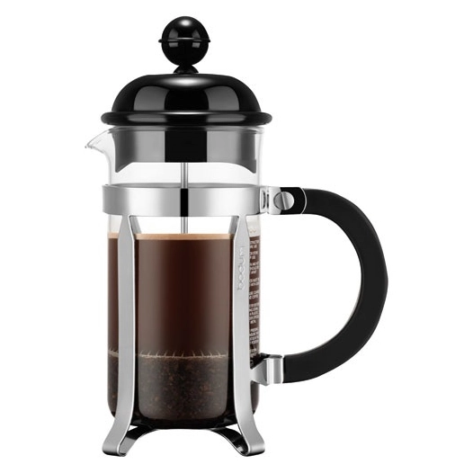cafetiã¨re ã  piston 3 tasses noir & chromã© - bodum