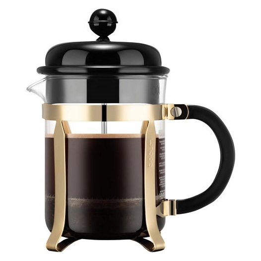 cafetiã¨re ã  piston 4 tasses noir & dorã© - bodum
