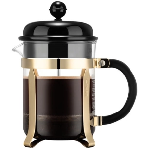 cafetiã¨re ã  piston 4 tasses noir & dorã© - bodum