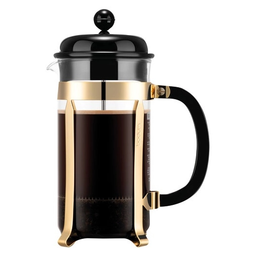 cafetiã¨re ã  piston 8 tasses noir & dorã© - bodum