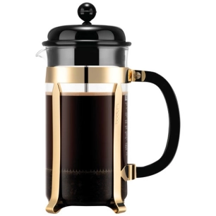 cafetiã¨re ã  piston 8 tasses noir & dorã© - bodum