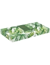 coffret plat de service feuille en porc. 47x19 tropical leaves green - pozzi milano spa