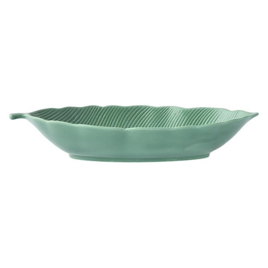 plat creux en porcelaine 30x13 cm leaves light green - pozzi milano spa
