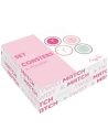 set 4 vide-poches en porcelaine en boite twist & match aquamarine-pink - pozzi milano spa