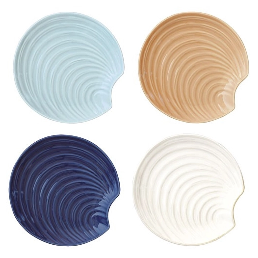 assiette en porc.ã˜ 21 cm - 4 coloris ass. coquillages - pozzi milano spa