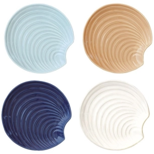 assiette en porc.ã˜ 21 cm - 4 coloris ass. coquillages - pozzi milano spa